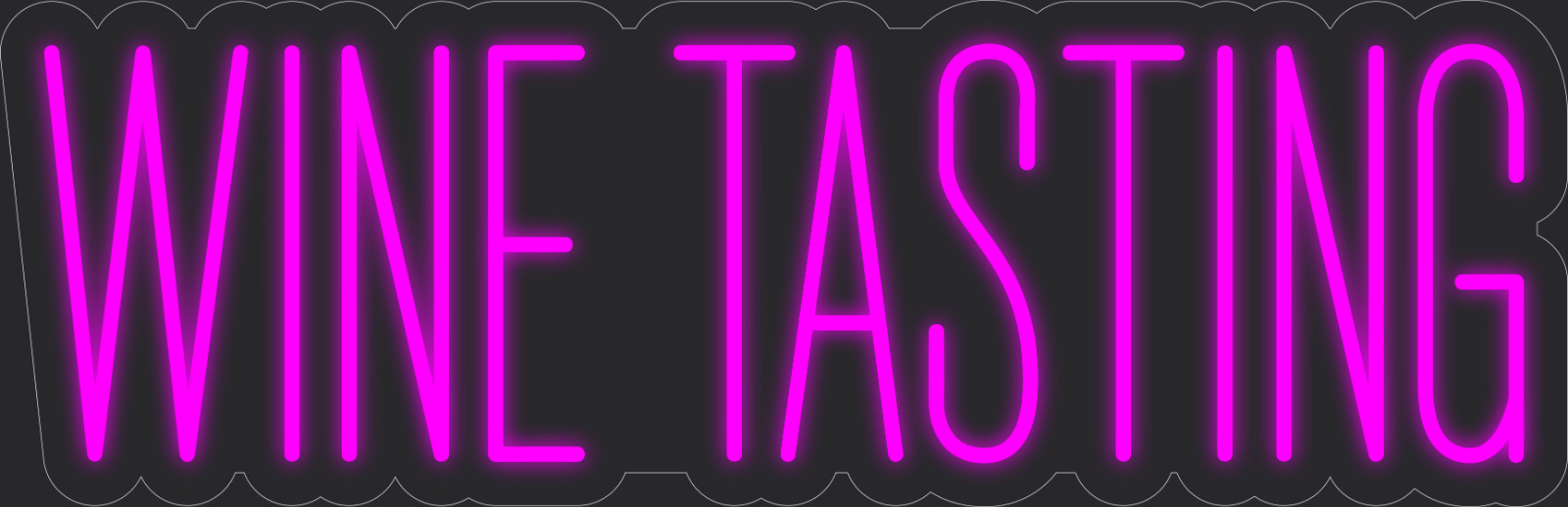 Wine tasting Neon LED Sign Business Wall Decor Lighted Store Sign 36 x 12 in.