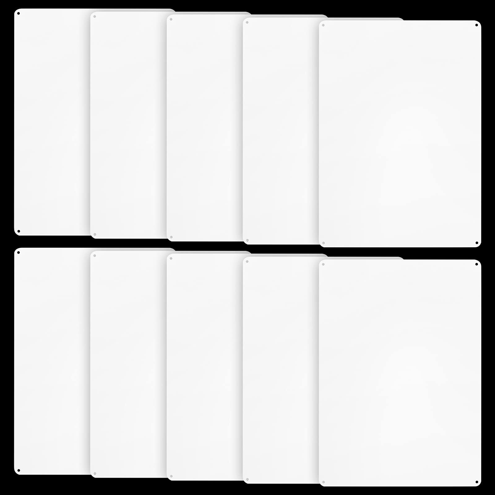 White Blank Signs 10 Pack 10×7 inch Plastic Yard Sale Garage Business Signage