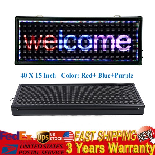 40&Prime;x15&Prime; LED Scrolling Sign Programmable Digital Display Board Sign Full Color