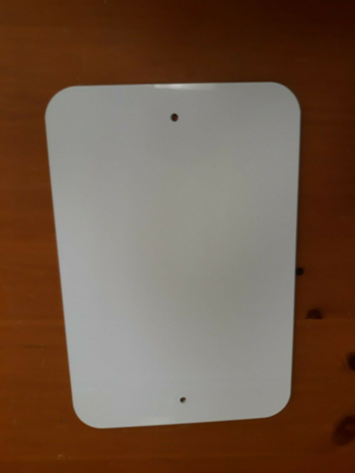 White Aluminum Sign Blank, 12 x 18 x 0.063, w/ 2 holes Double Sided, In/Outdoor