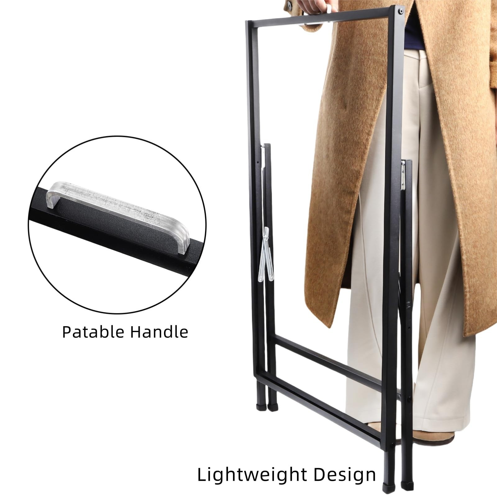 Heavy Duty A-Frame Sign with Carry Handle, 24×36&Prime; Folding Sidewalk Board for Out