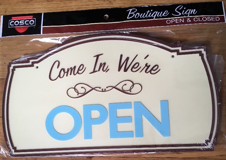 ⭐️⭐️⭐️⭐️⭐️Boutique Sign – 2 Sided – Come In, We&rsquo;re Open / Sorry We Are Closed