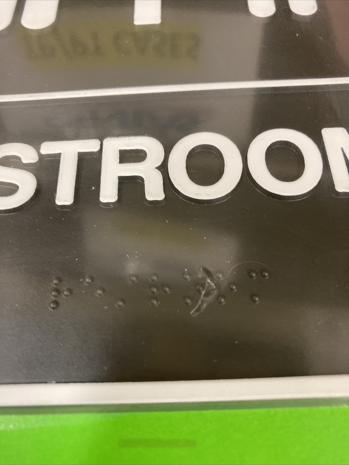 Unisex Black Restroom Sign Braille ADA Standards 5-1/2&Prime; x 8-1/2&Prime; Bathroom B13