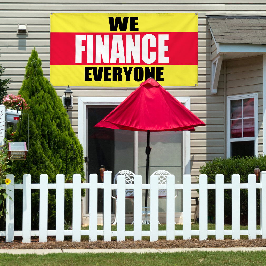 Vinyl Banner Multiple Sizes We Finance Everyone Car Body Shop Repair Business