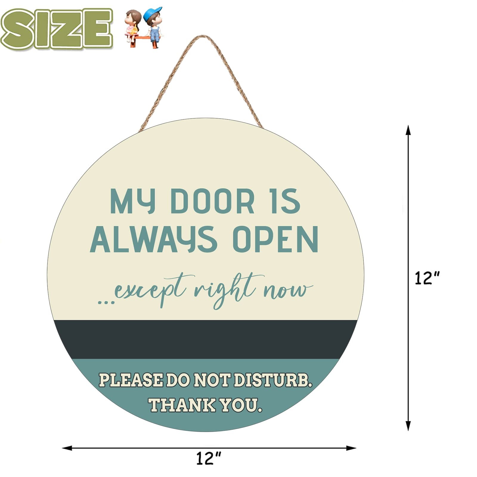 Do Not Disturb Door Hanger Sign Wood Meeting Office Room 12×12 Inch Welcome