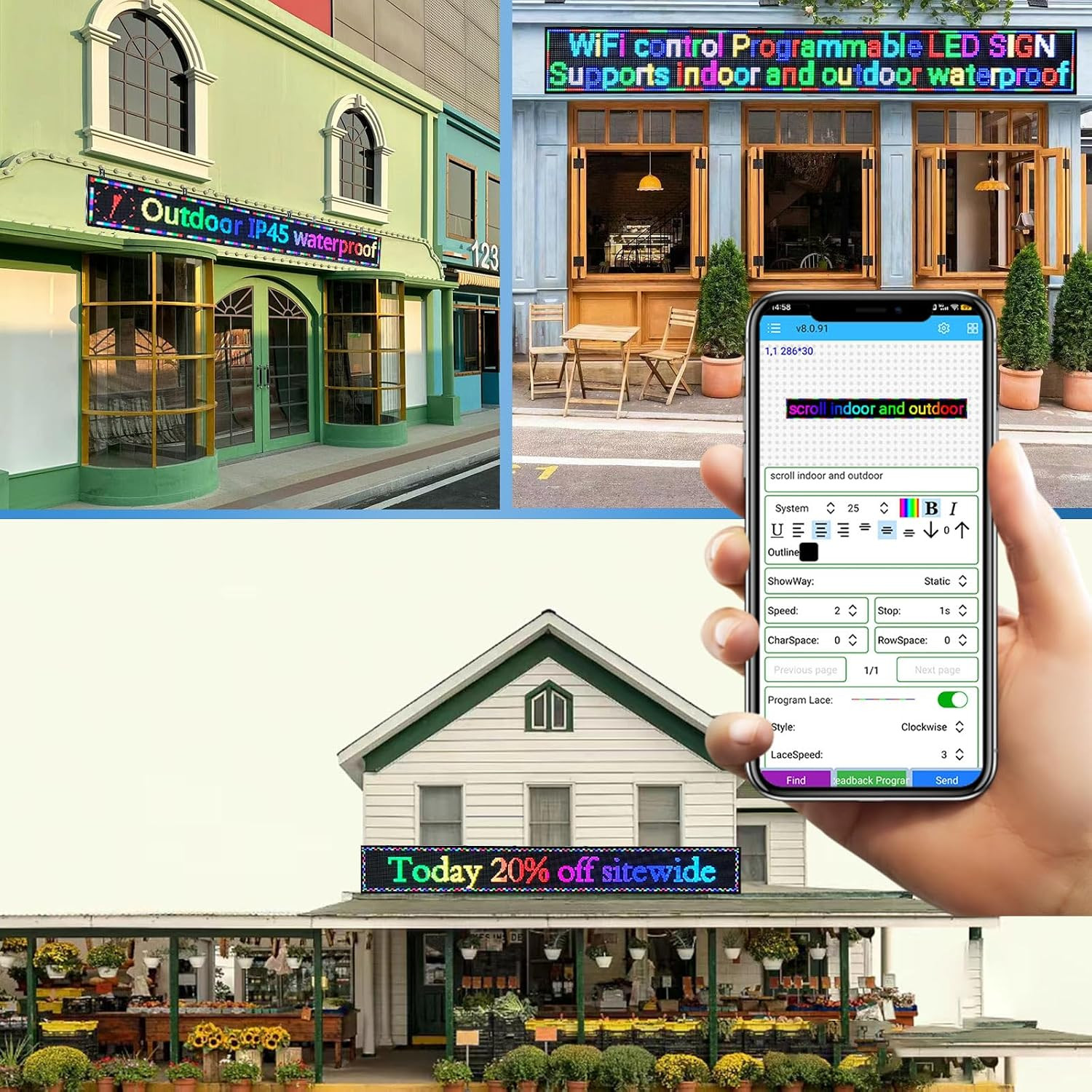 P10 Outdoor Led Sign Programmable Scrolling Digital Display Screen Message Board