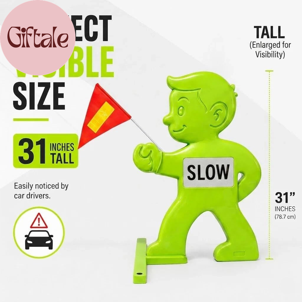 Slow Children at Play Safety Sign, 31 Inch | Reflective Flag