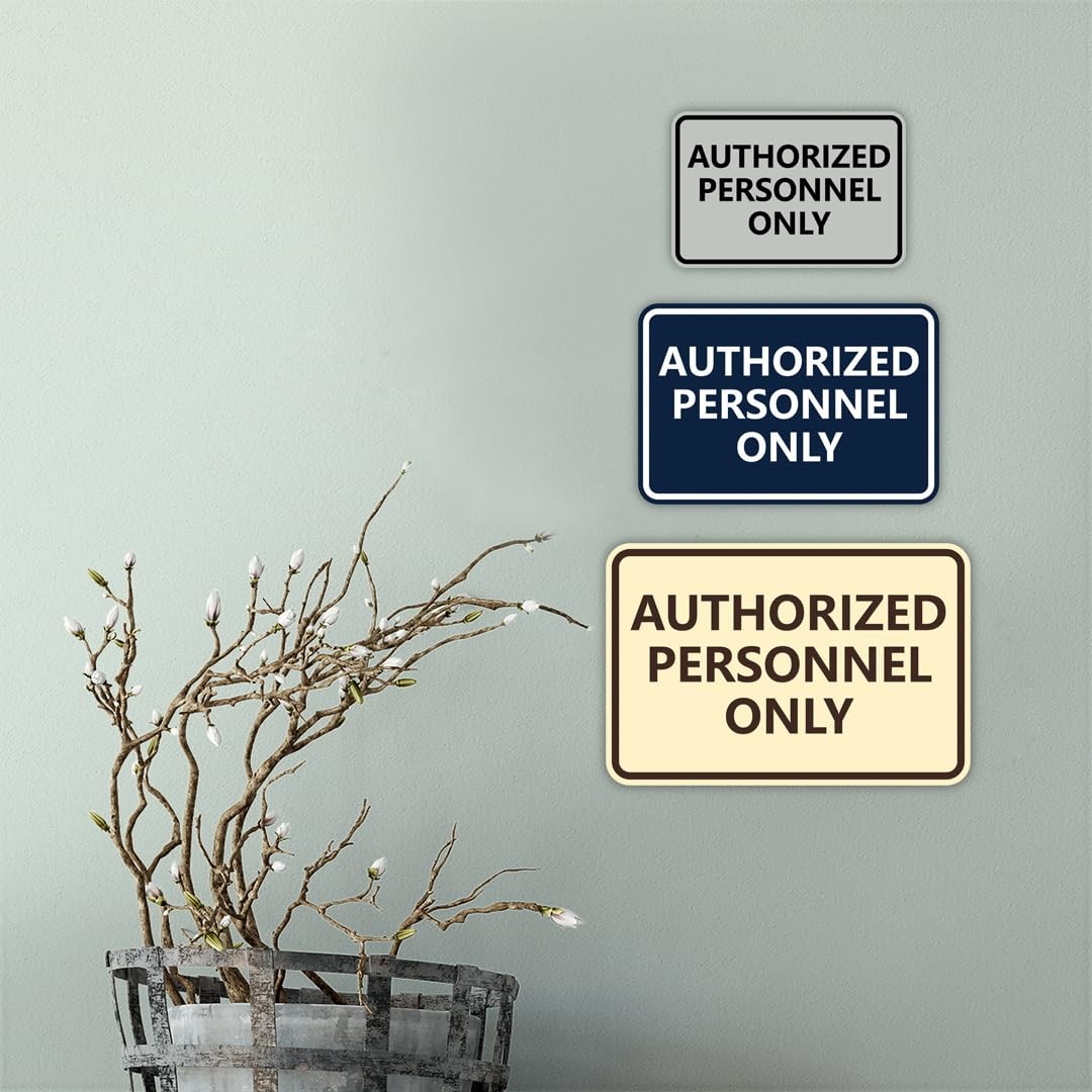 Classic Framed Authorized Personnel Only Sign Black Large 1 Pack Safety