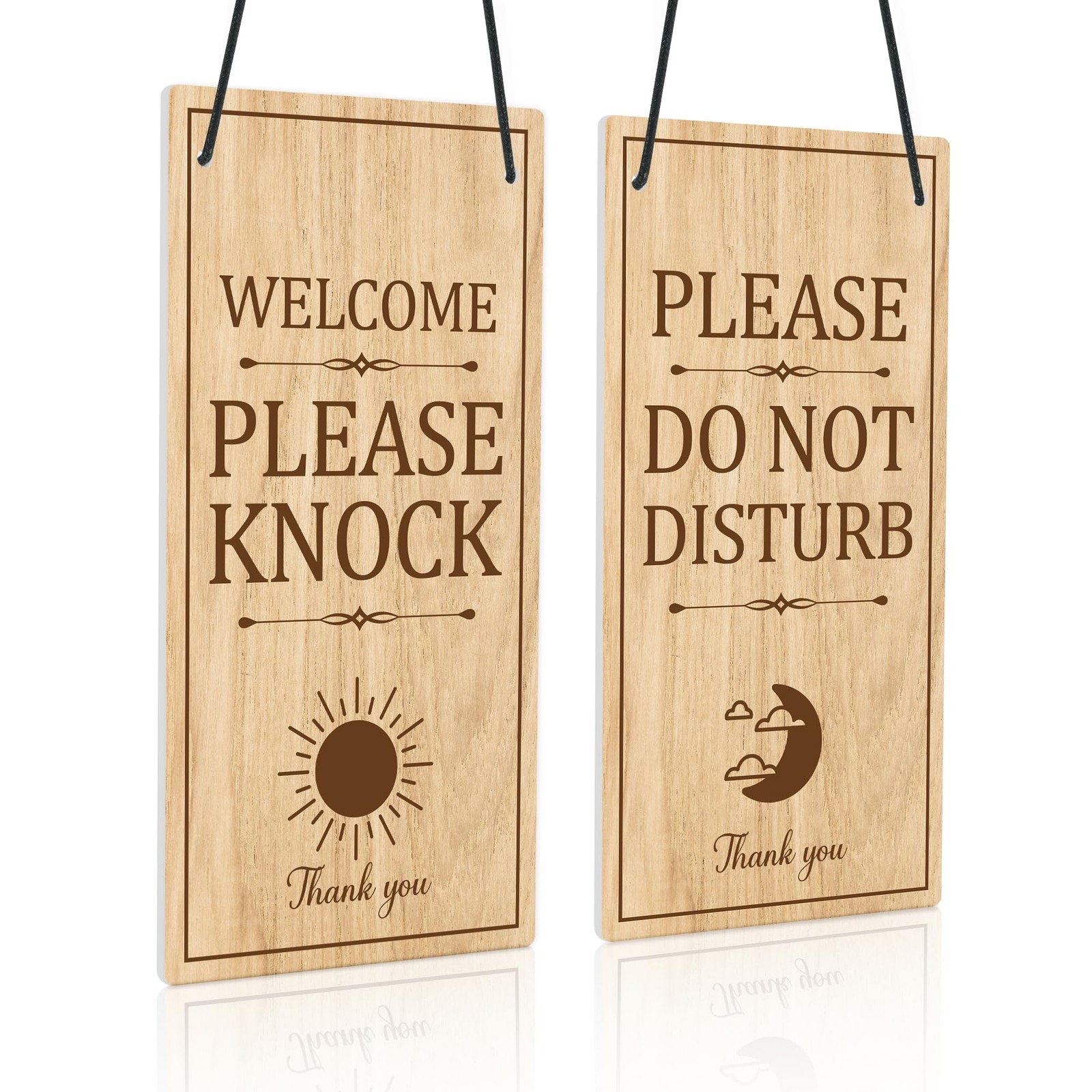 1 PCS Please Do Not Disturb Sign Welcome Please Knock PVC Plaque Door Hanger