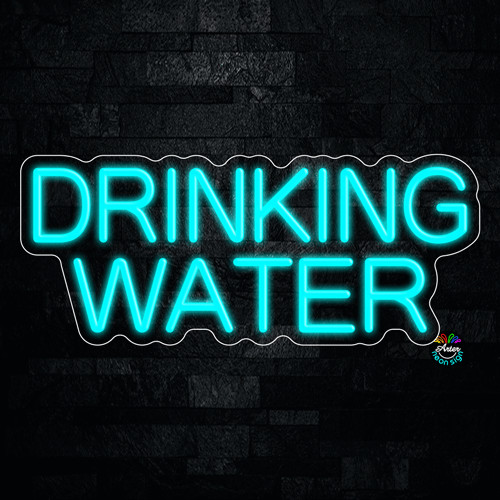 Drinking Water LED Neon Sign 24&Prime;L x 10&Prime;H #32235