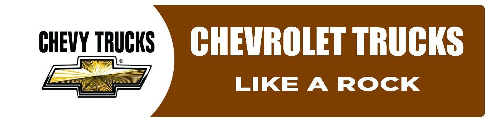 Chevrolet Trucks | Branded Premium Decorative Display Sign | 6&Prime;h x 24&Prime;w