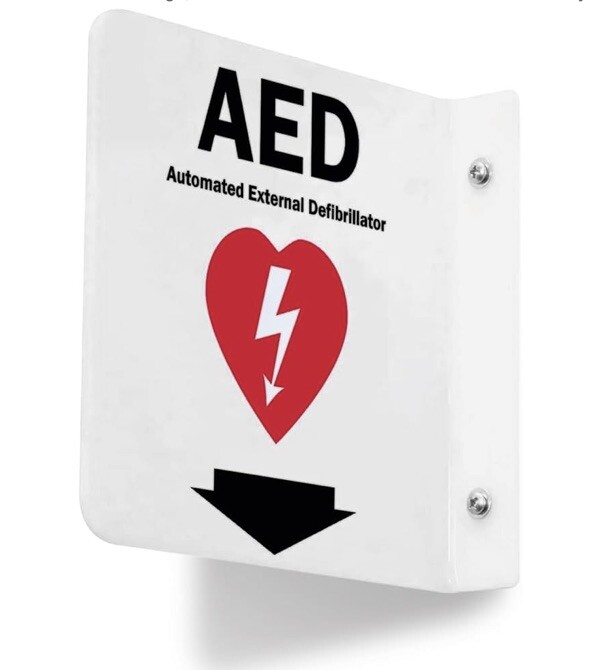 « AED » Projecting Sign | 6&Prime; x 6&Prime; Acrylic, Made in USA