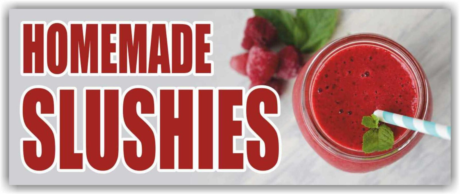 HOMEMADE SLUSHIES Advertising Banner Vinyl Mesh Sign shaved ice cream tasty