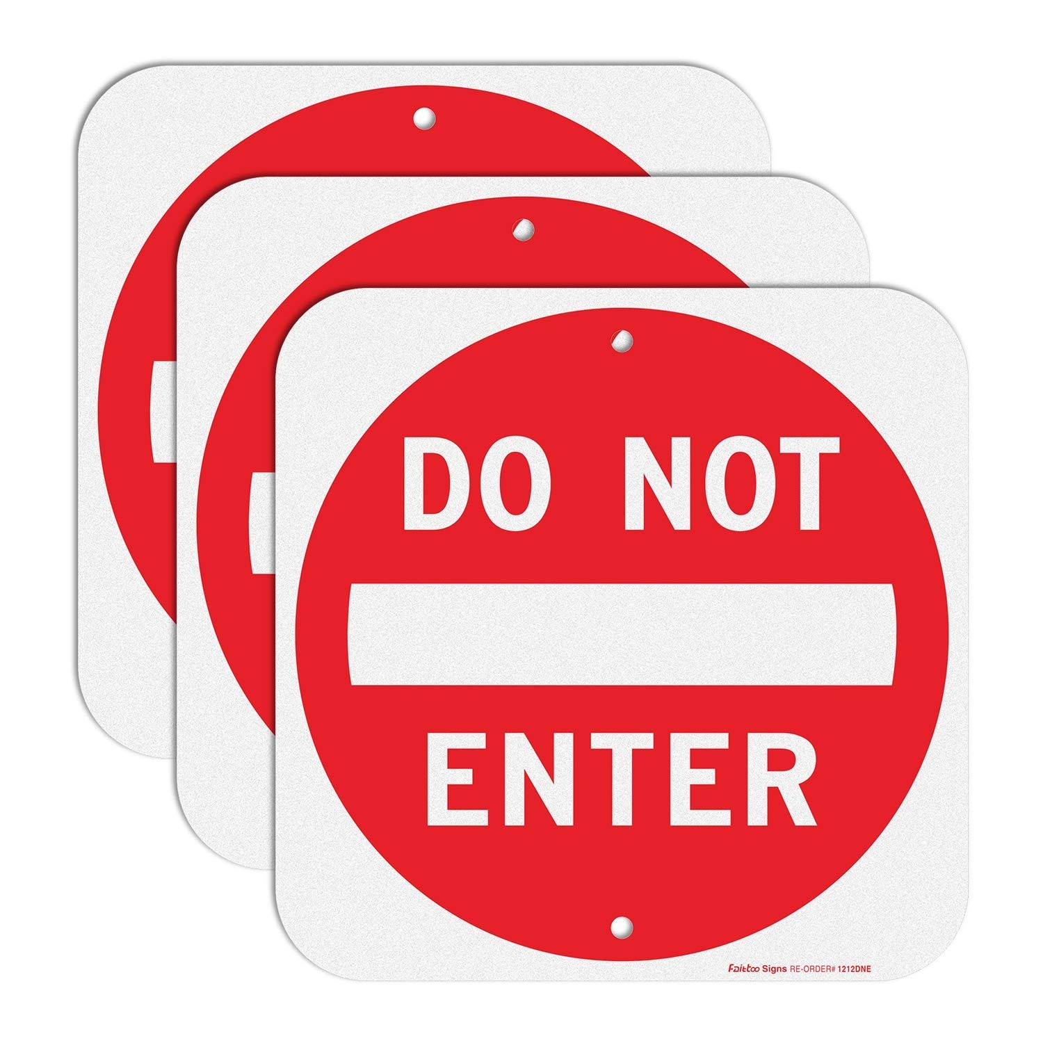 Do Not Enter Sign,12×12 Inch Square .040 Aluminum,Reflective Rust Free Metal …