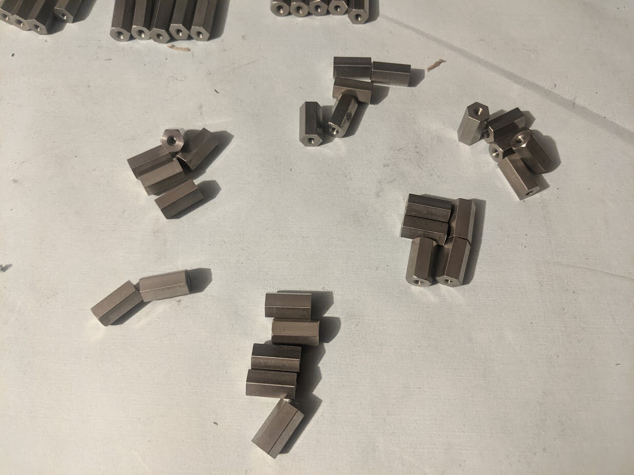 Aluminum Stand Offs package of 99 pieces Assorted lengths 3/4&Prime; to 3 1/4&Prime; length