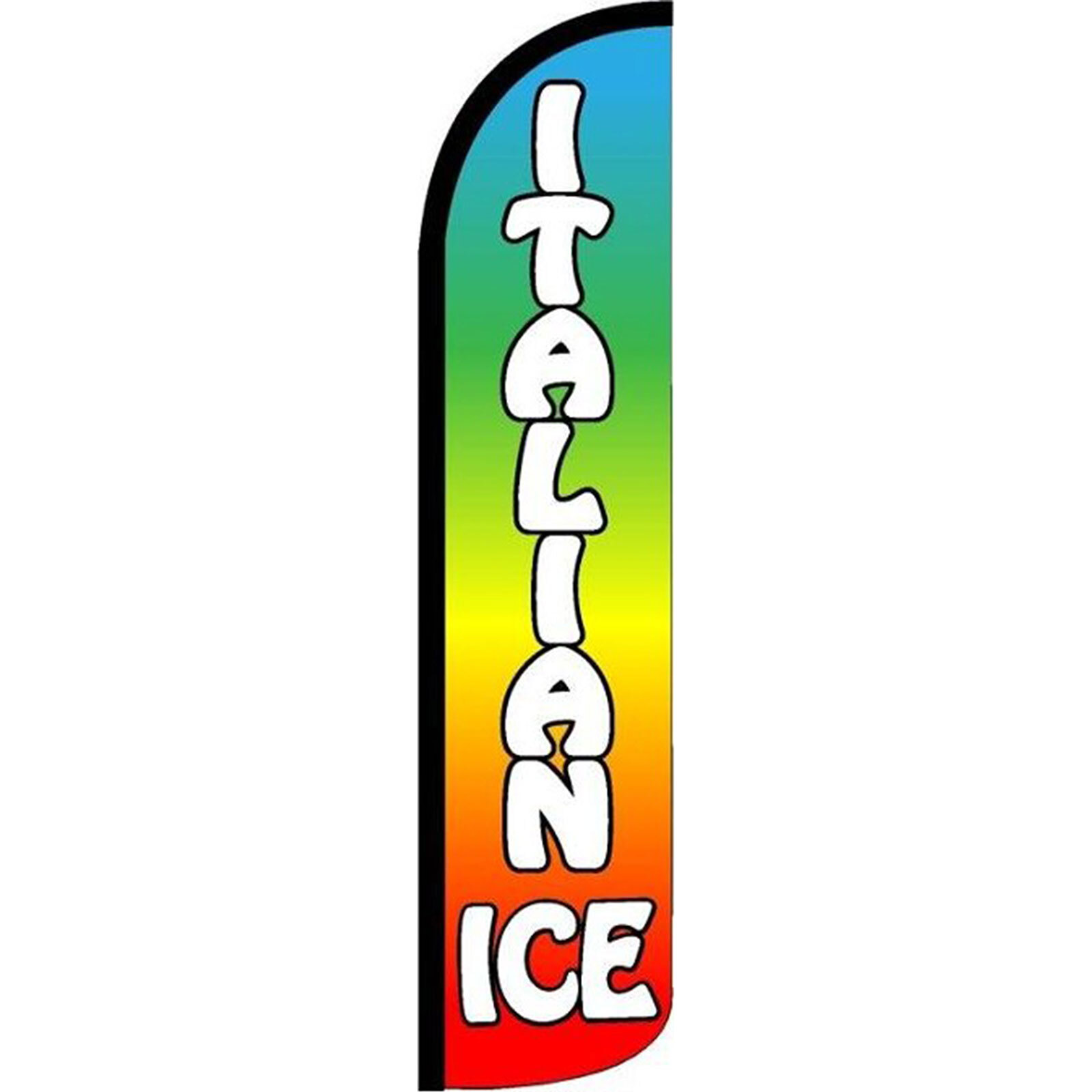 Italian Ice 2 1/2 ft X 11 1/2 ft Windless Swooper Flag (Hardware Not Included)