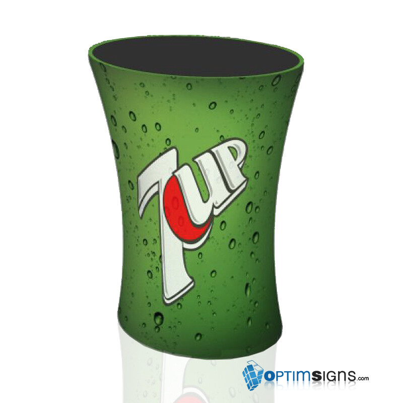 Fabric Pop Up Display Booth Oval, Tradeshow Exhibition Promotional Counter Stand