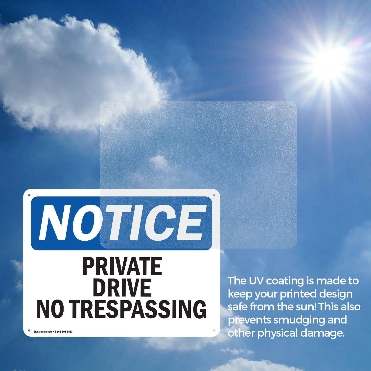 (2 Pack) Private Driveway No Trespassing OSHA Notice Sign Decal Metal Plastic