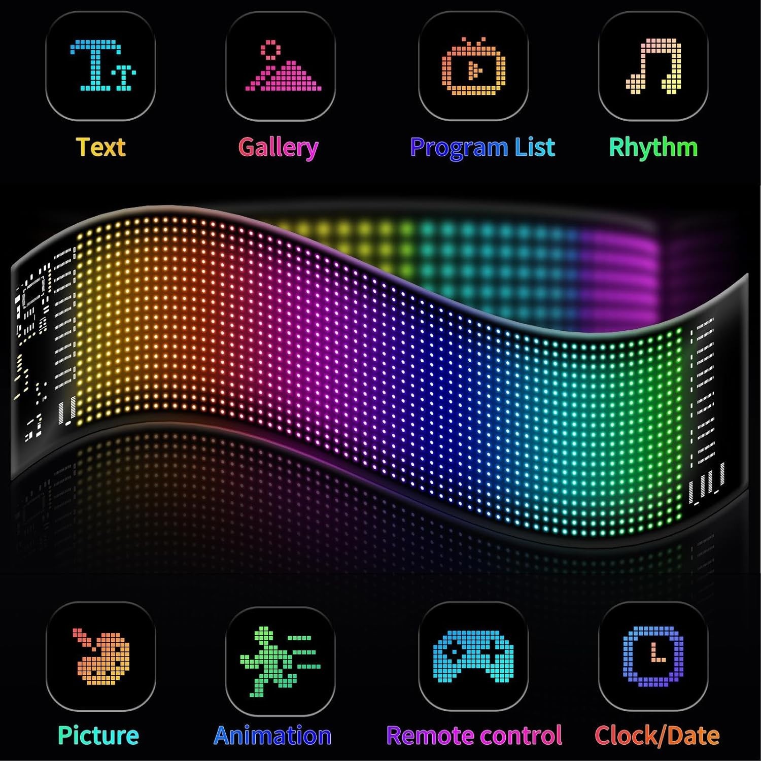 Programmable LED Message Board – 23×4&Prime; Digital Scrolling Sign with App Control
