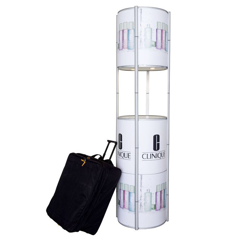 Optim 80&Prime; Collapsible Trade Show Promotion Counter Aluminum Display for Exhibit