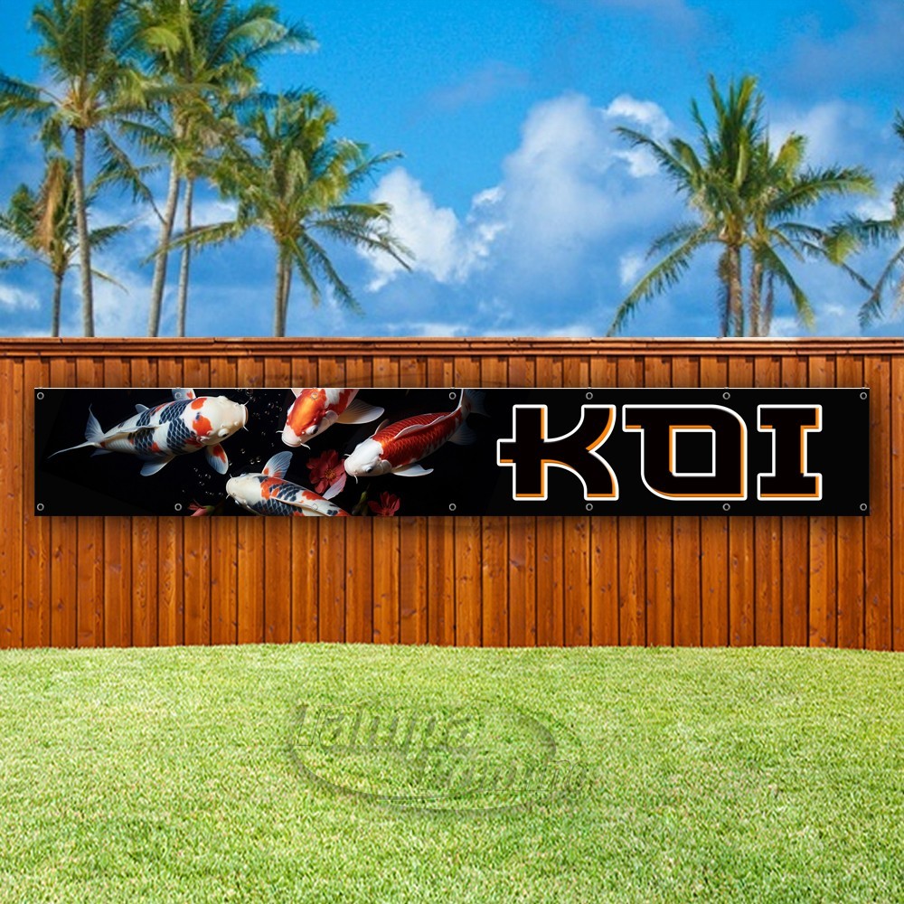KOI Advertising Japanese Fish Pets Vinyl Banner Flag Sign USA XL01848