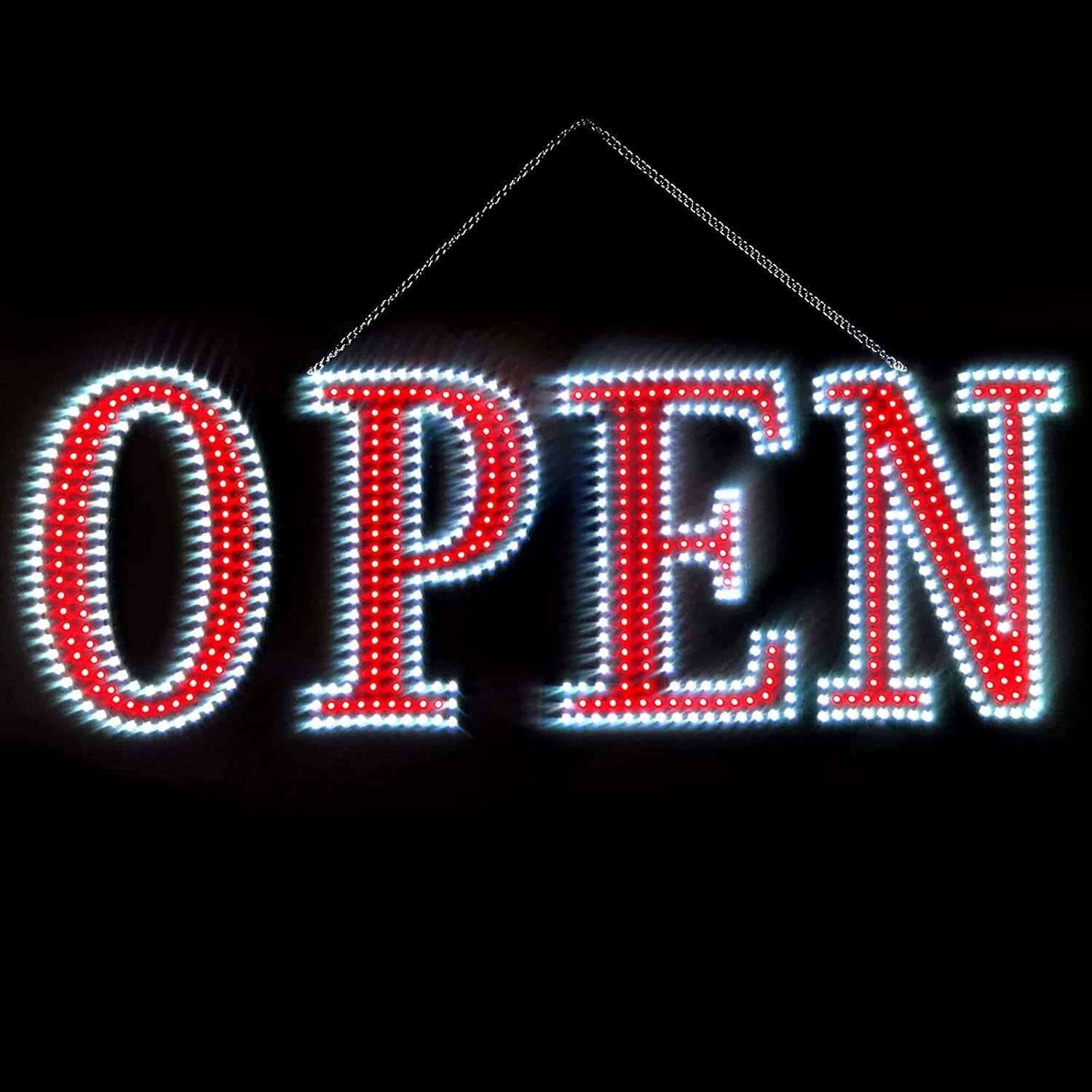 Super Bright 48&Prime; LED Open Sign with Remote & 10 Brightness Levels for Business
