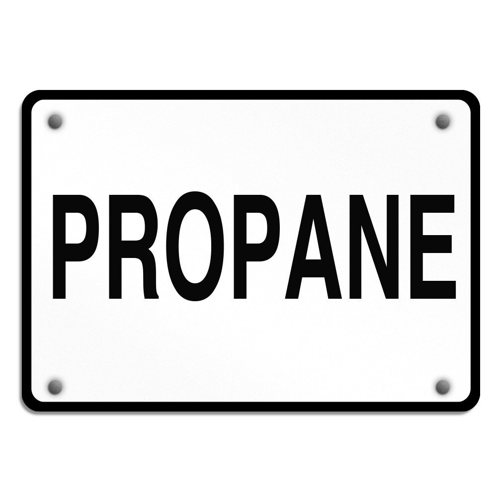 Horizontal Metal Sign Propane Hazard Flammable Weatherproof Street Signage