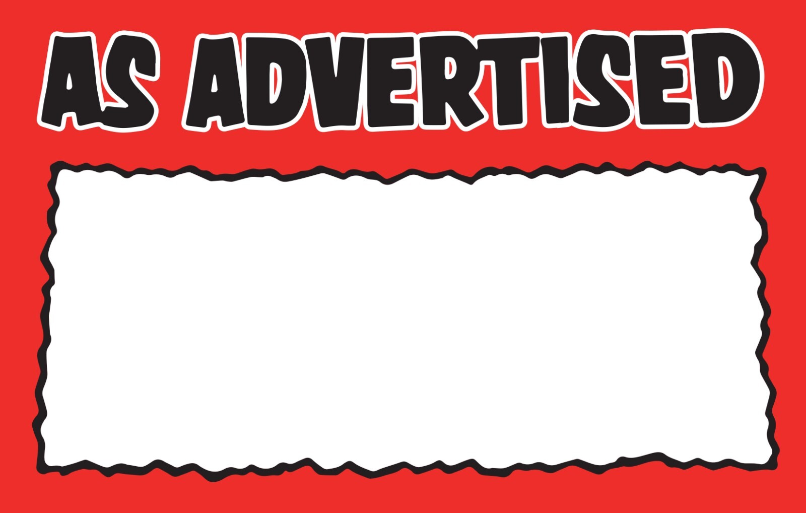 100 Pieces- 3.5&Prime; x 5.5&Prime; As Advertised Burst Price Cards Shelf Signs