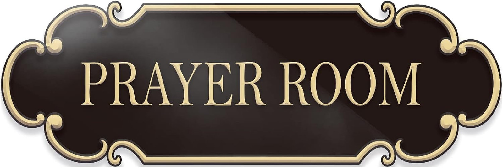 9×3 inch Prayer Room Sign Self Adhesive Doorplate for Offices Home