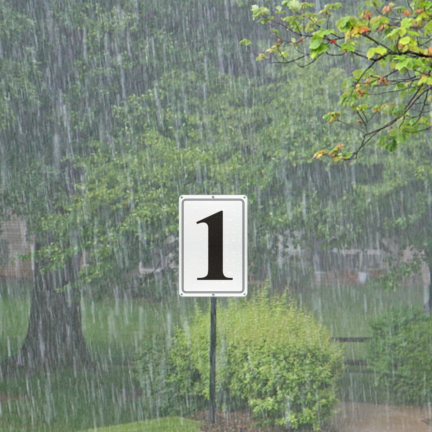 Premium Aluminum Number Signs 1, Metal 12&Prime; X 8&Prime; Numbered Signs Outdoor for Parki