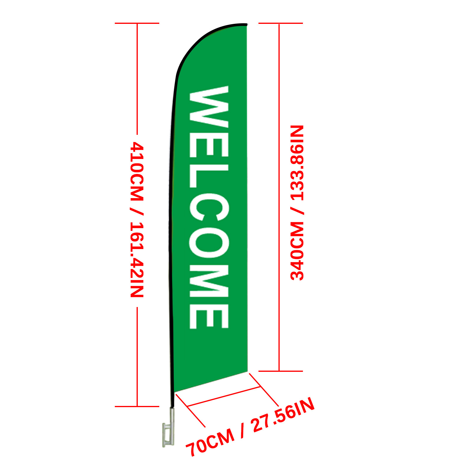 2/3/4 Packs Advertising Flag Pole, Advertising Flags for outdoor advertising