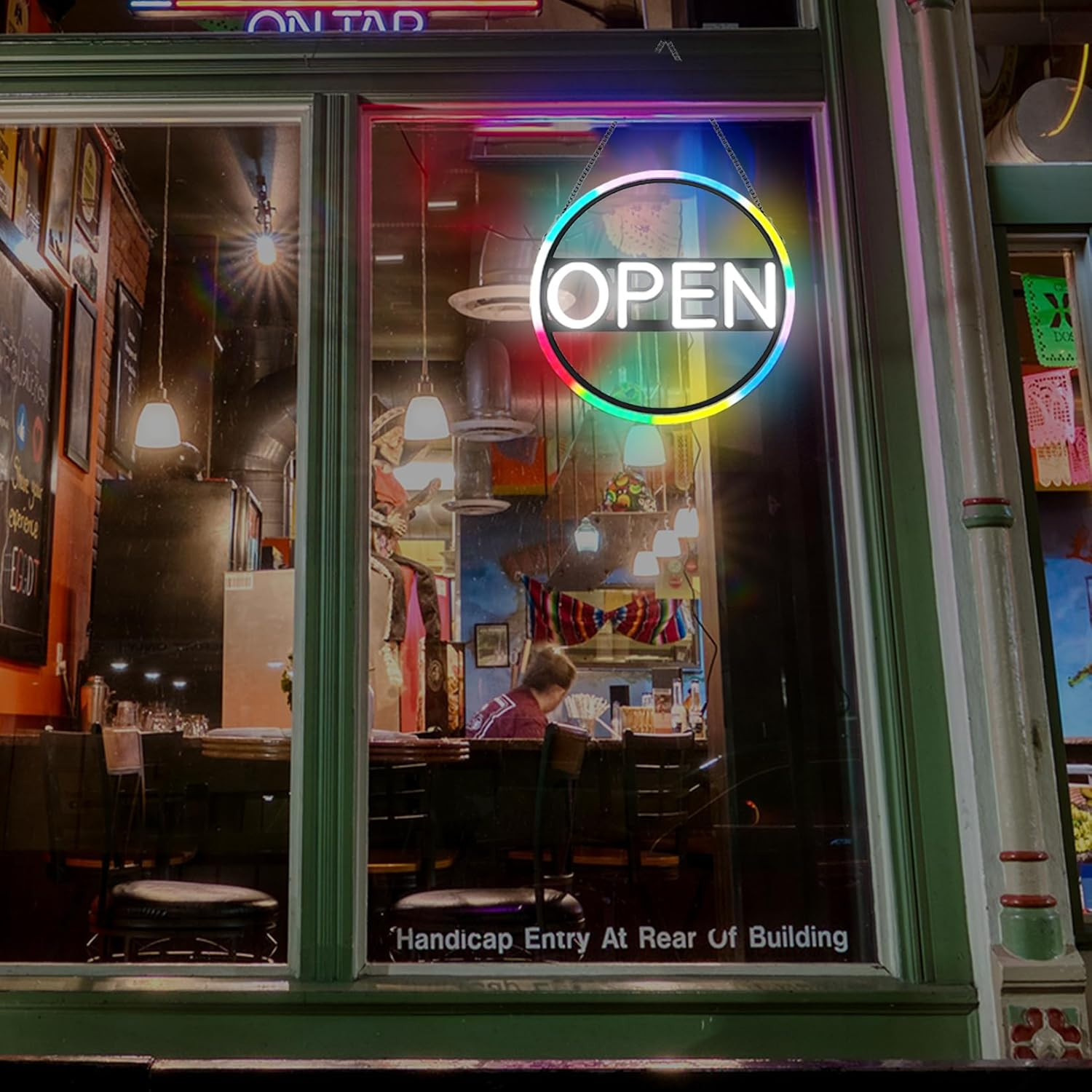LED Neon Open Sign – 16&Prime; Multicolor Light for Business & Retail Storefronts