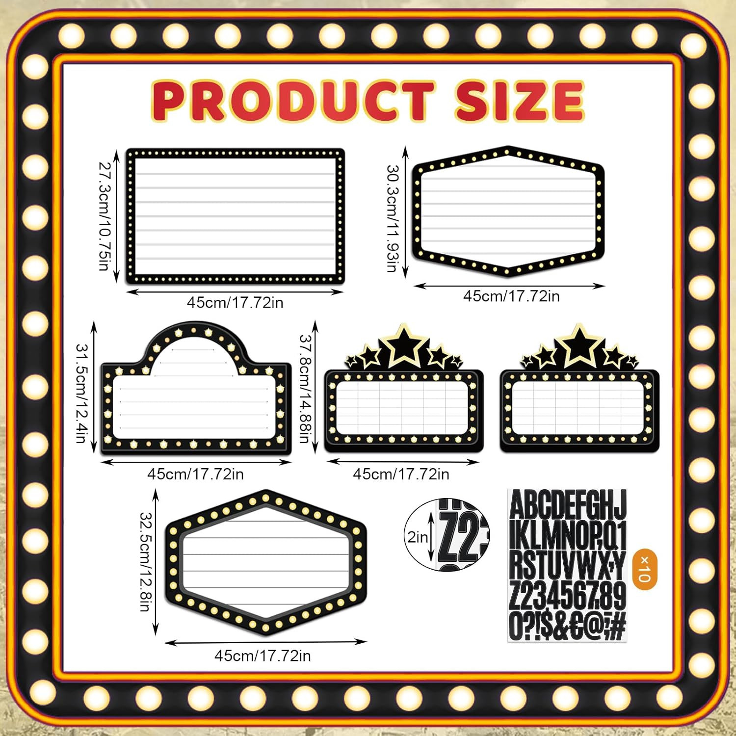 Wedding Bottle Service Sign Set – 6 Pack, 17.72 » x 12.8 », Black