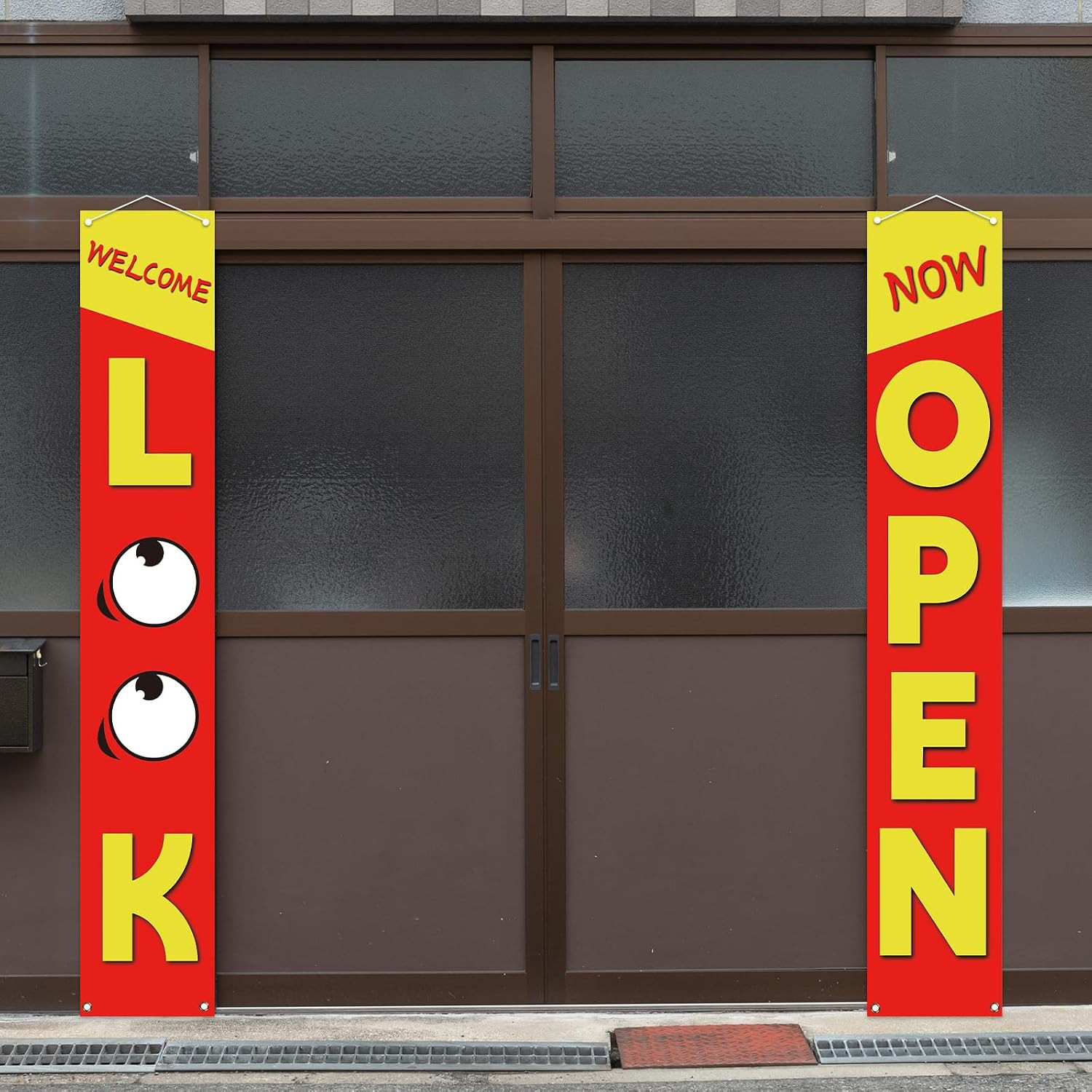 Red Now Open Decorations Outdoor Now Open Welcome Porch Sign Banner New Store…