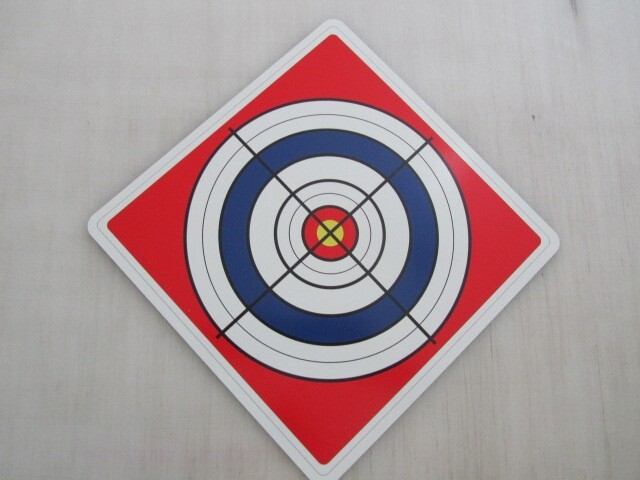 RED Shooting Target Metal Sign 12&Prime;x12&Prime; Plinking Range Practice Indoor Outdoor