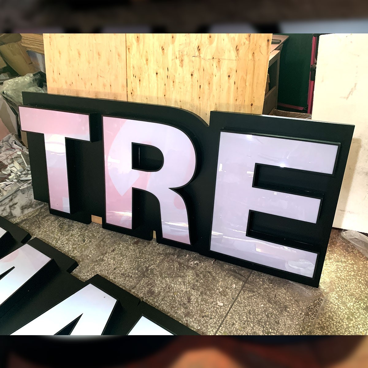Custom shop business signs led outdoor light illuminated sign letters 3D logo