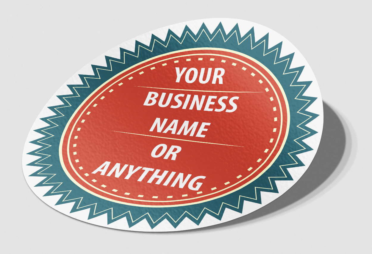 Business stickers round circle logo work sign custom Packaging label shop front