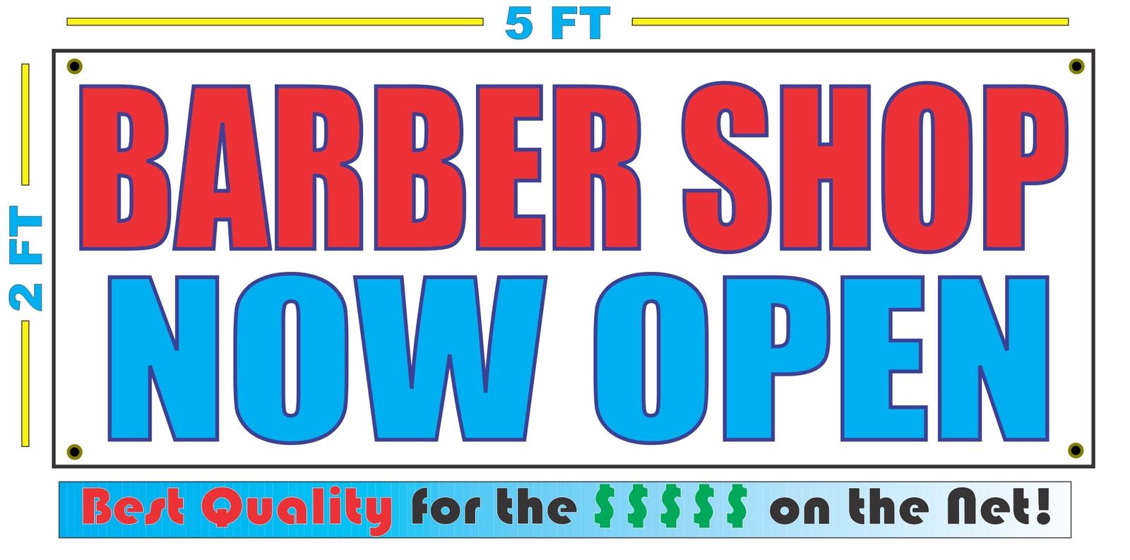 BARBER SHOP NOW OPEN Banner Sign NEW Larger Size Best Quality for the $$$