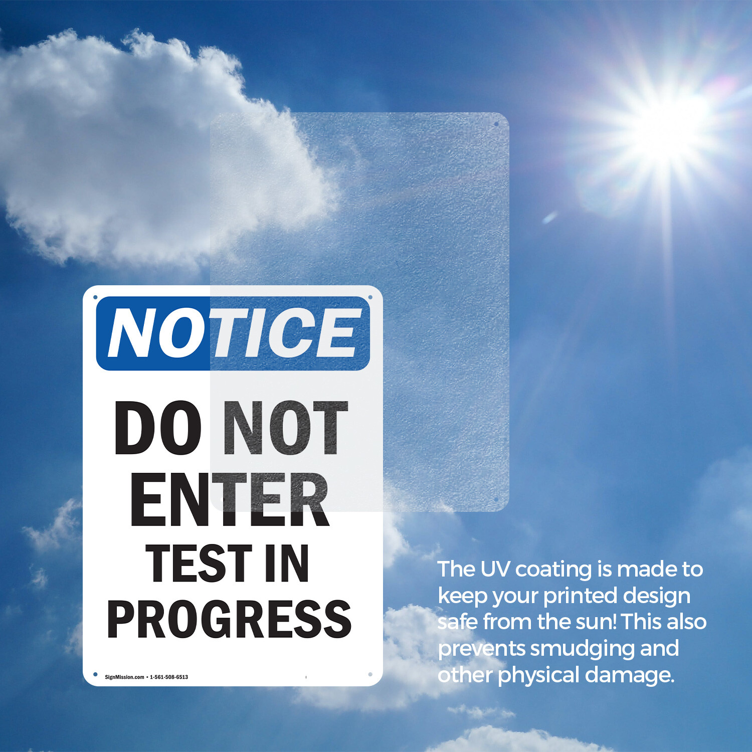 (2 Pack) Do Not Enter Test In Progress OSHA Notice Sign Decal Metal Plastic