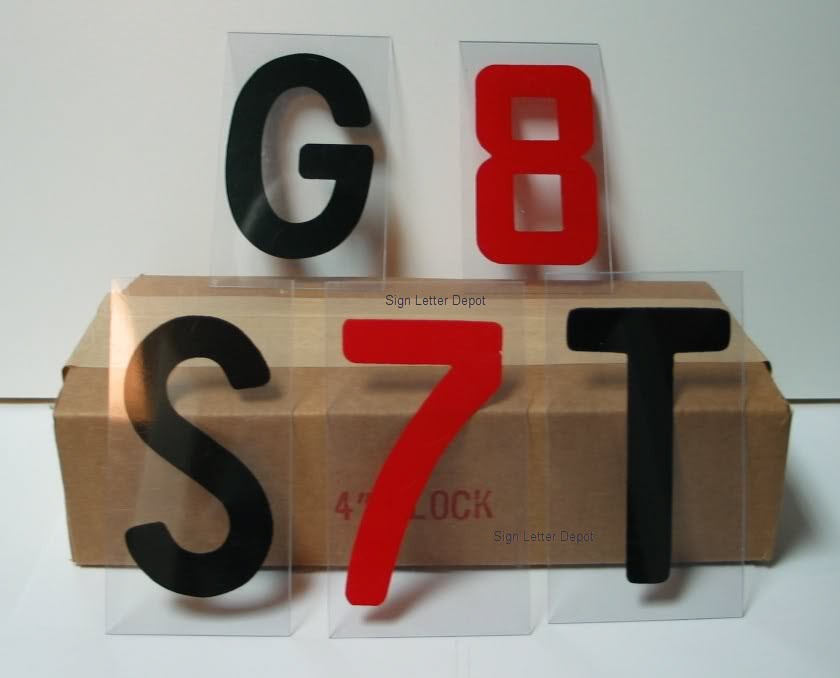 4&Prime; Changeable Plastic Outdoor Sidewalk SIGN LETTERS 5-b
