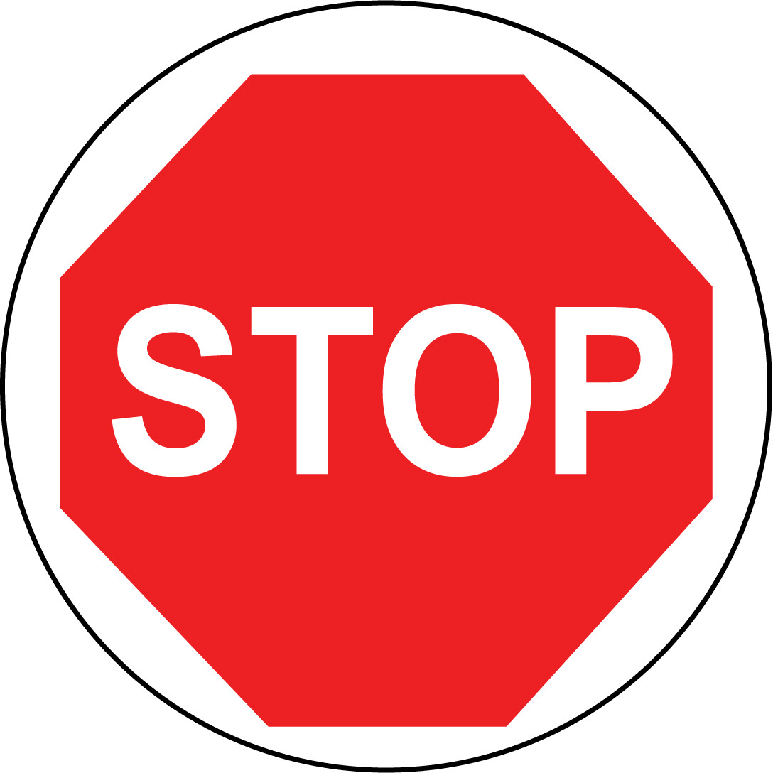 STOP 2 | Adhesive Vinyl Sign Decal