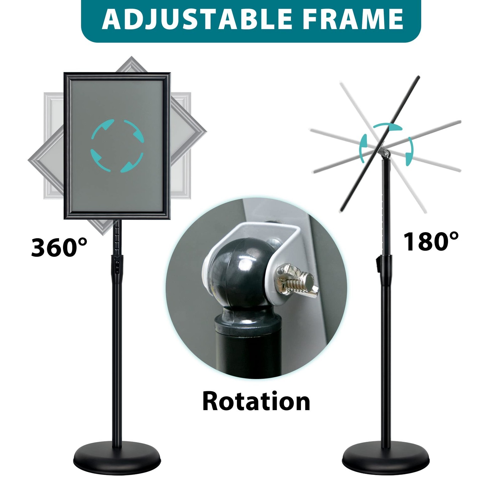 6Packs 11×17 Inch Adjustable Sign Holder Poster Stand, Heavy Duty Floor Sign …