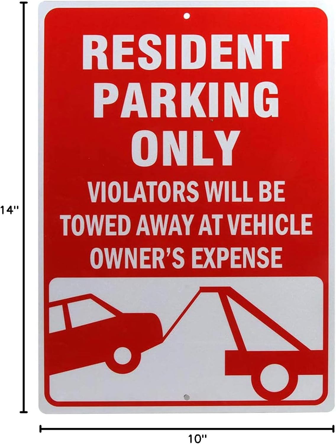 Resident Parking Only Reflective Signs 14 X 10 Inch Rust Free 40 Mil Aluminum Si