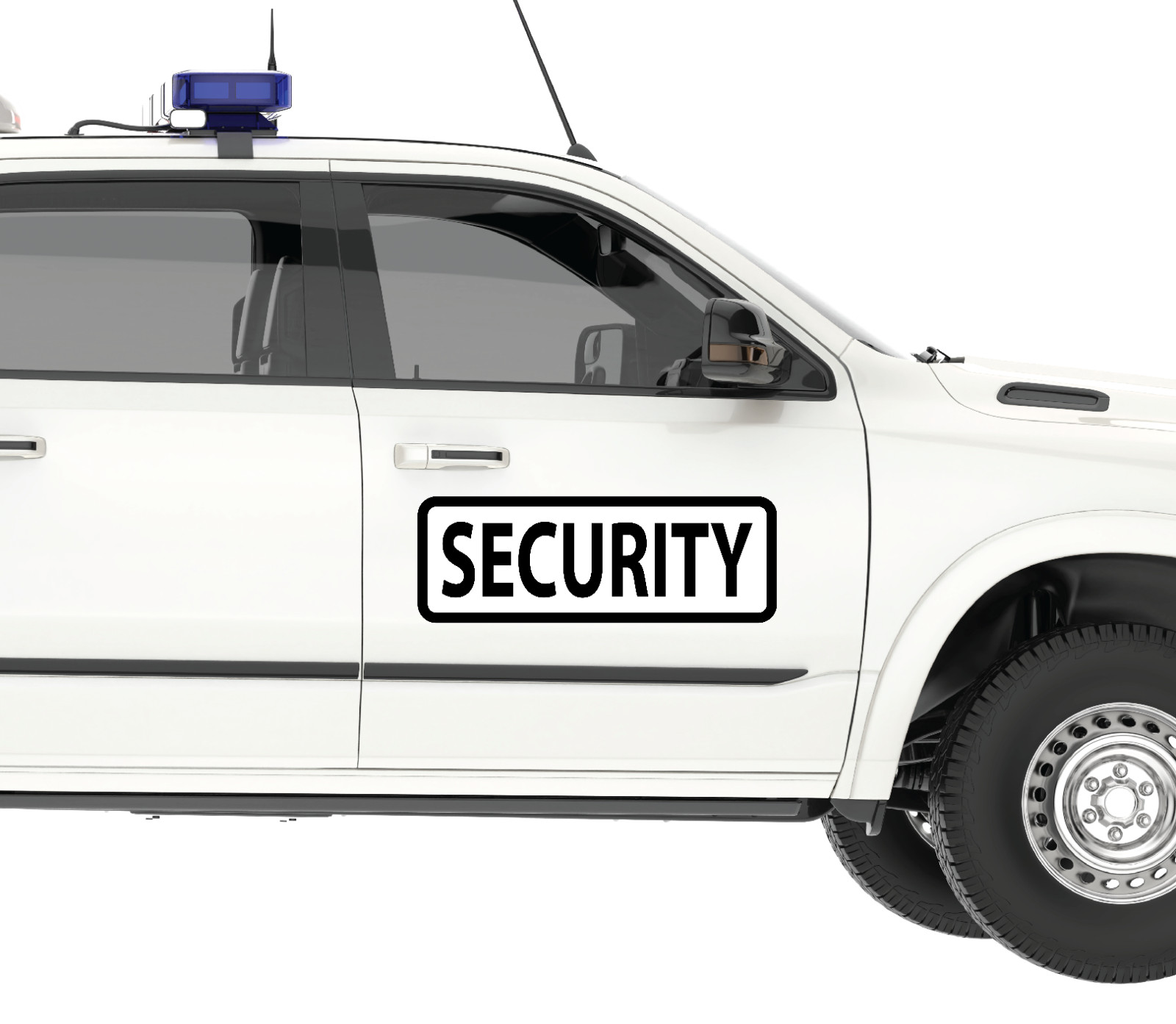 SECURITY 6&Prime;X18&Prime; WHITE BLACK MAGNETIC VEHICLE SIGNS TO FIT VAN CAR TRUCK OR SUV