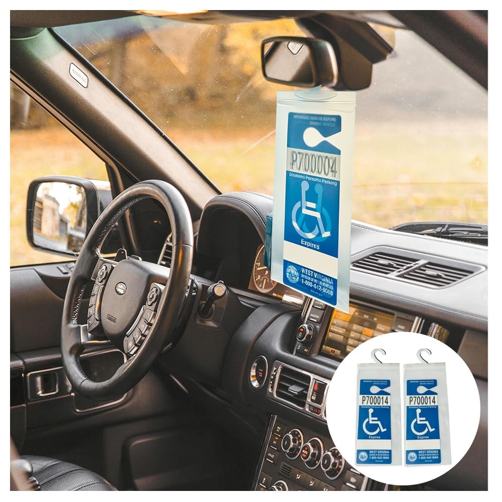 Encell Handicap Placard Holder 2PCS Clear Disabled Parking Permit S,