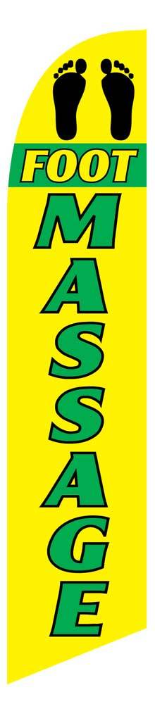 Windless Foot Massage Swooper Flag Advertising Sign 2.5’ Wide Banner Only