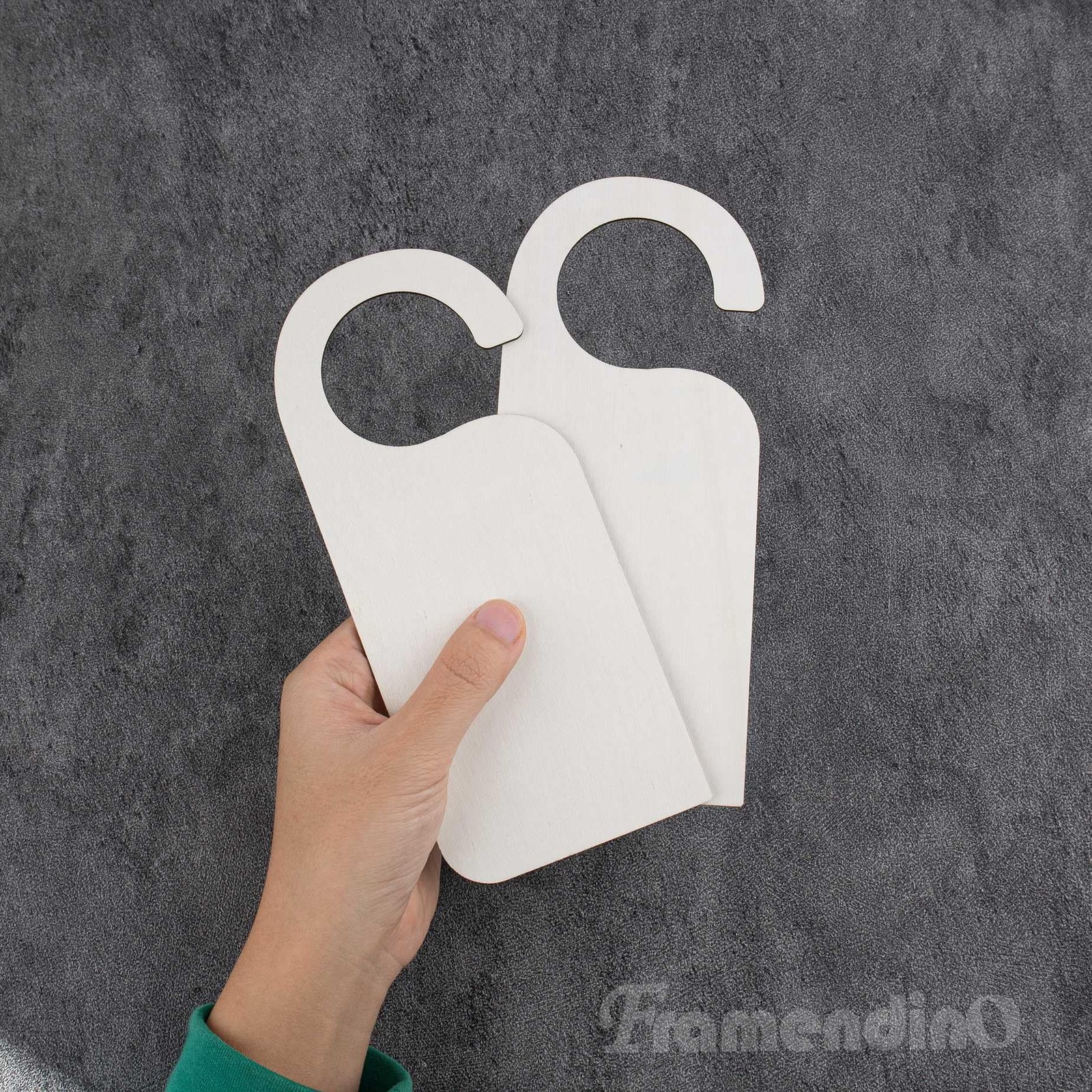 , 18 Pack Unfinished Wood Door Sign Blank Wooden Hanger Plaque DIY Craft Proj…