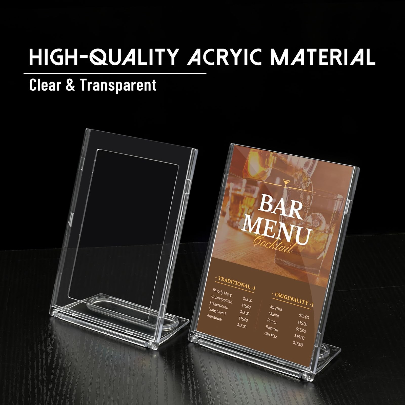 10 Pack 4×6 Inch Small Sign Holder Vertical Double-Sided Usage with Swivel Ba…