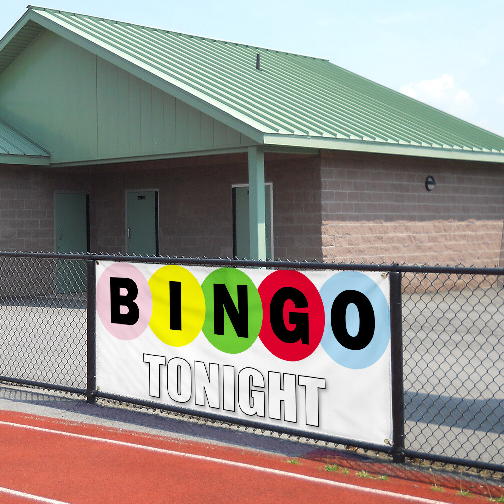 Vinyl Banner Multiple Sizes Bingo Tonight Business Business Fundraising Outdoor