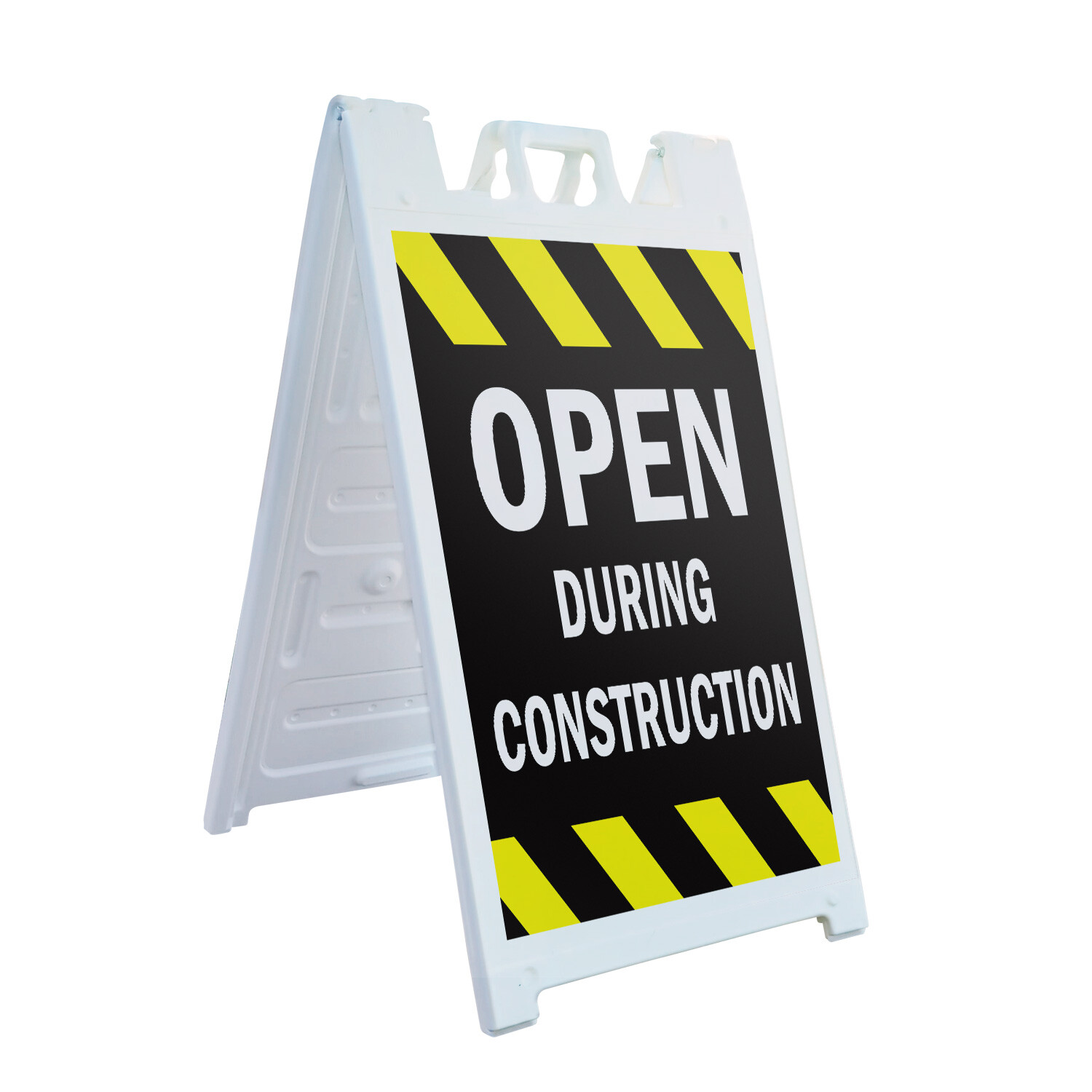 A-frame Sidewalk Open During Construction 24&Prime; x 36&Prime; Double Sided A-Frame Sidewal
